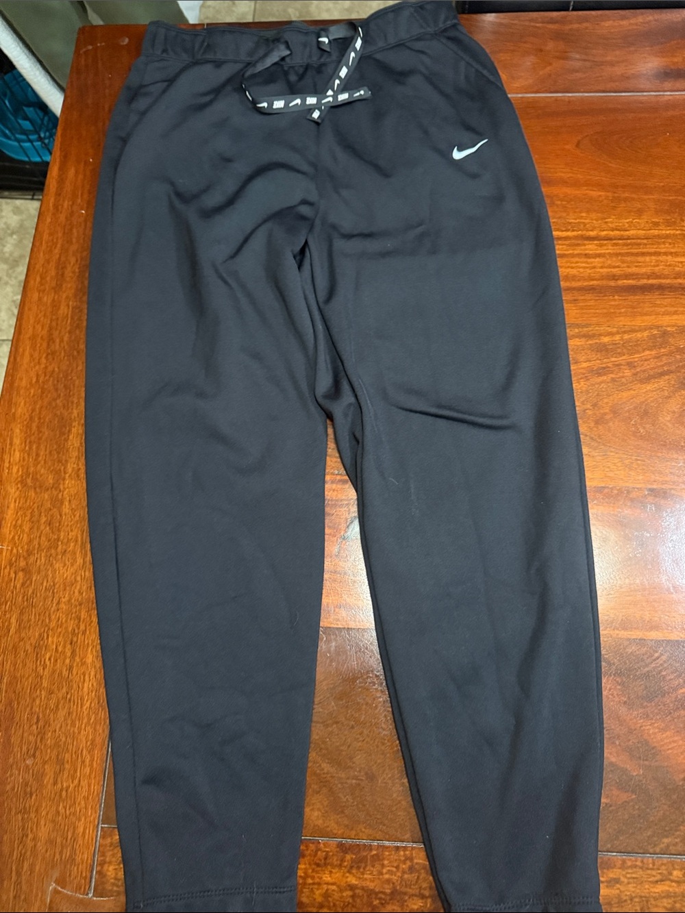 Nike womens Black Jogger Sweatpants with Reflective Swoosh